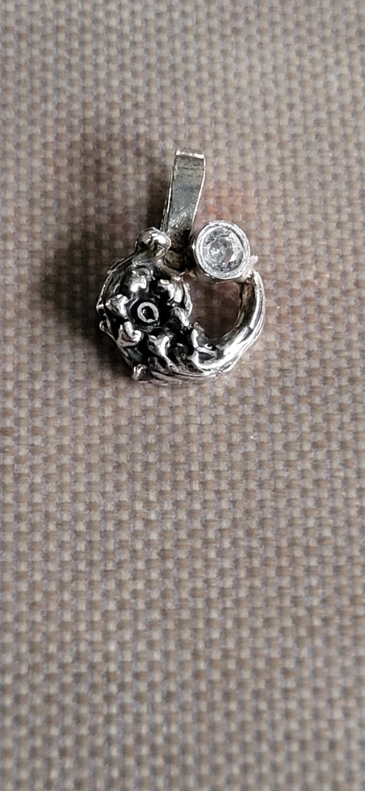 Flower and CZ Pendant
