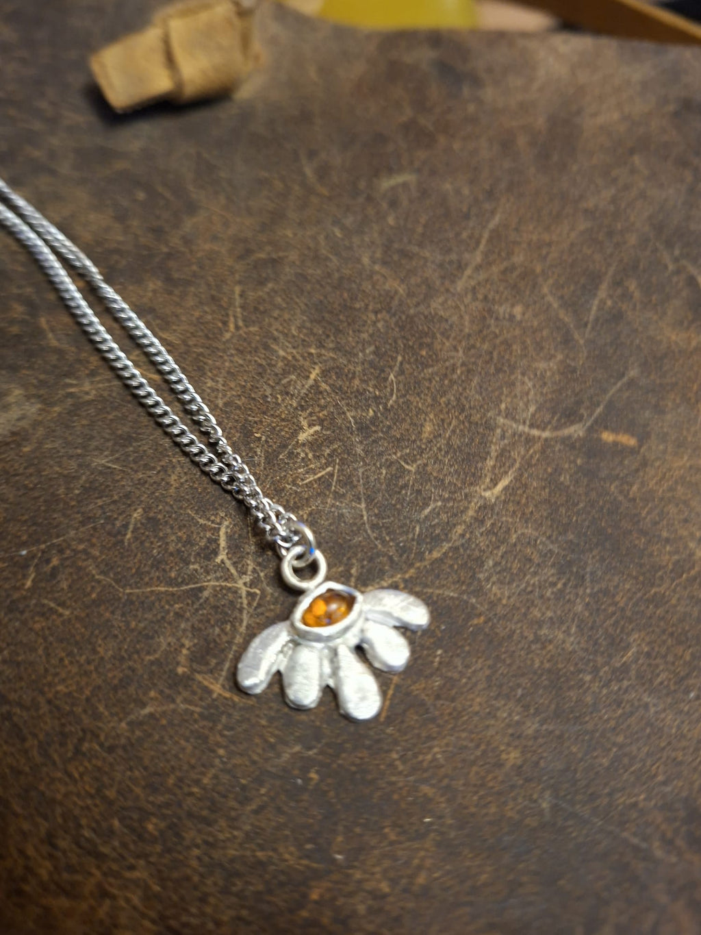 Evil Eye Tourmaline Necklace Orange or Green