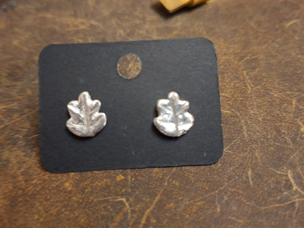 Oak Leaf Stud Earrings