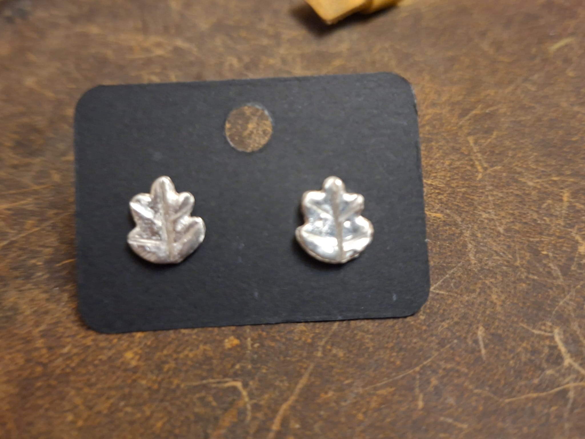 Oak Leaf Stud Earrings