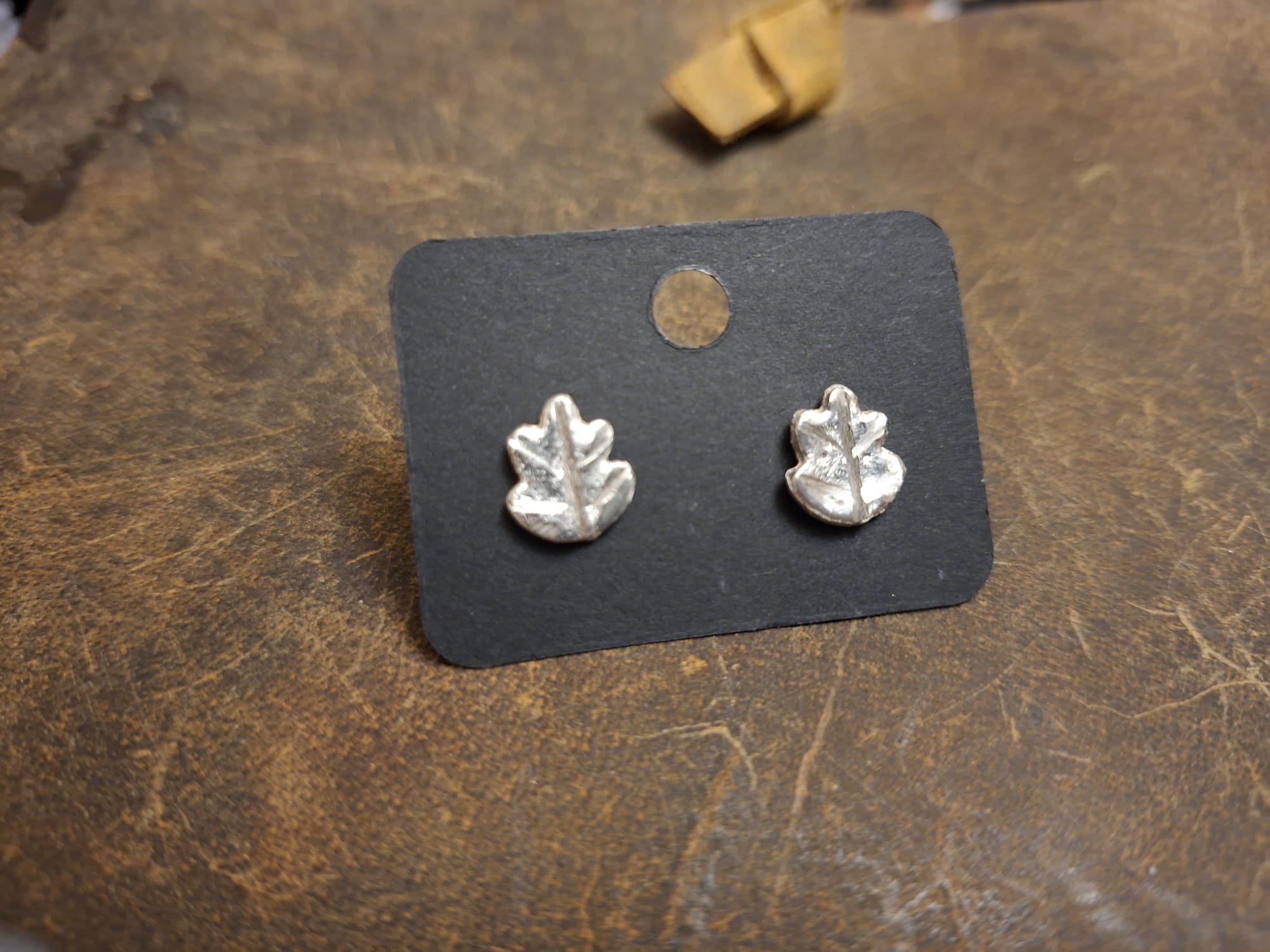 Oak Leaf Stud Earrings