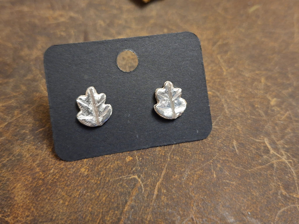 Oak Leaf Stud Earrings