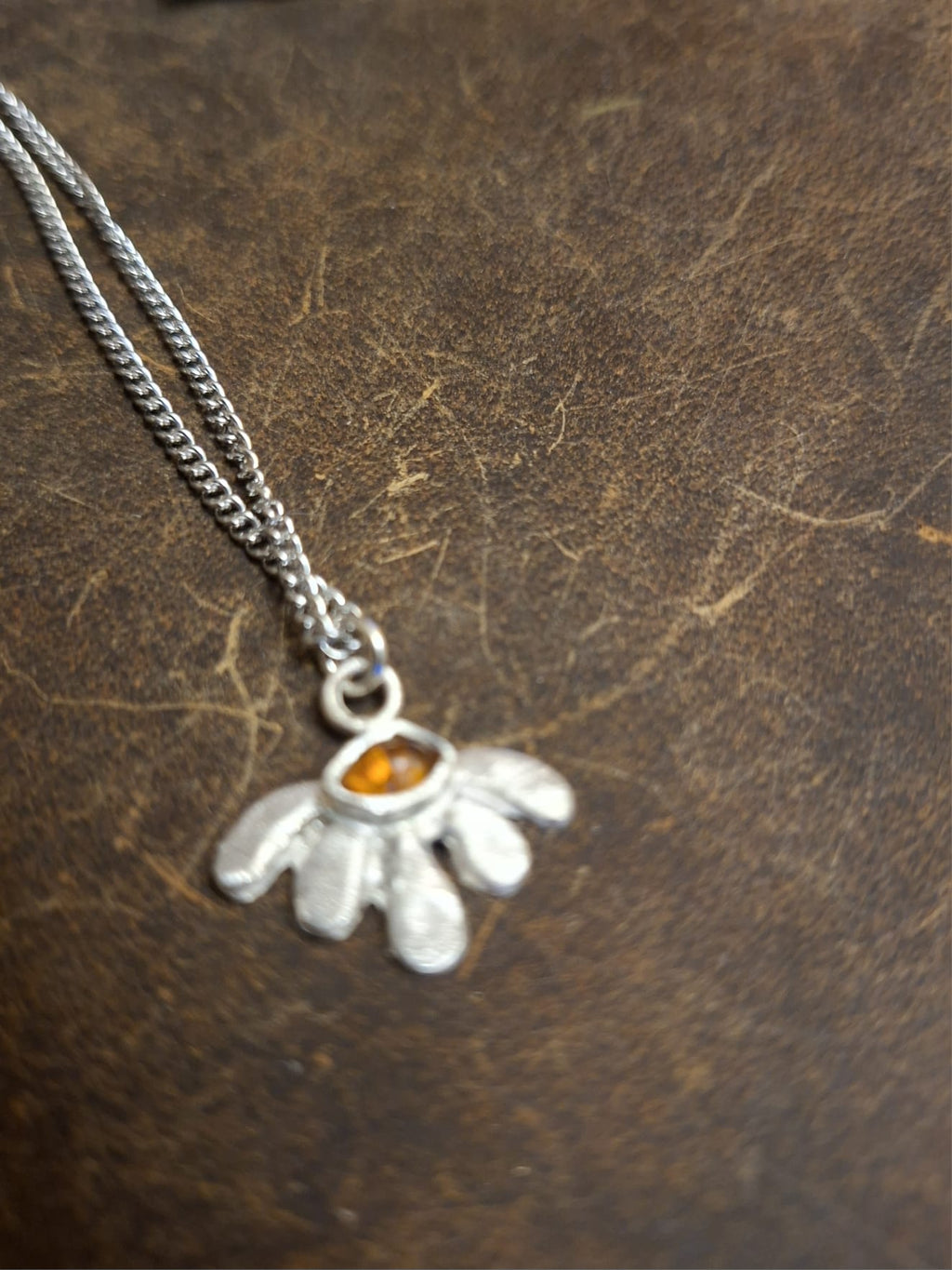 Evil Eye Tourmaline Necklace Orange or Green