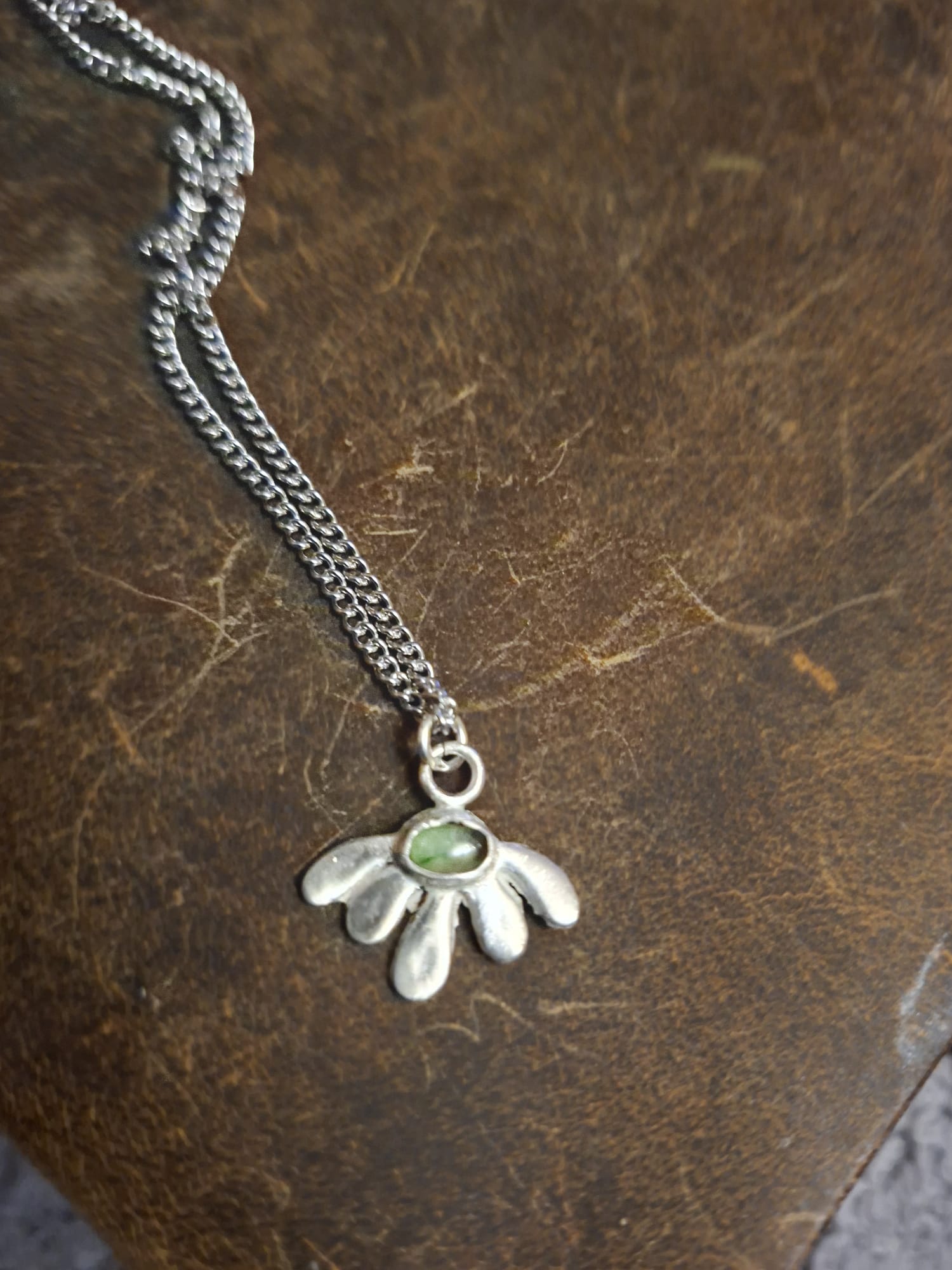 Evil Eye Tourmaline Necklace Orange or Green