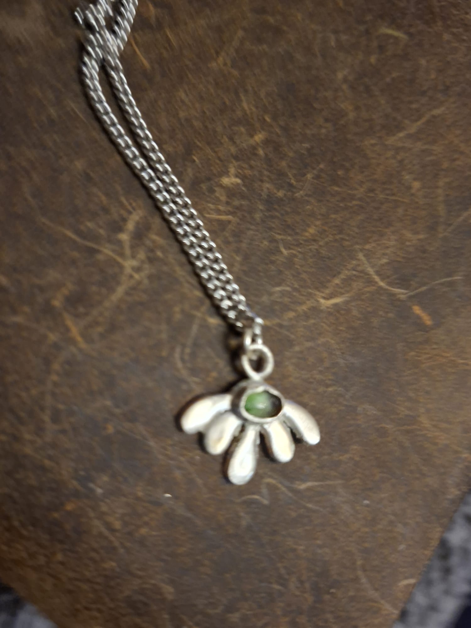 Evil Eye Tourmaline Necklace Orange or Green