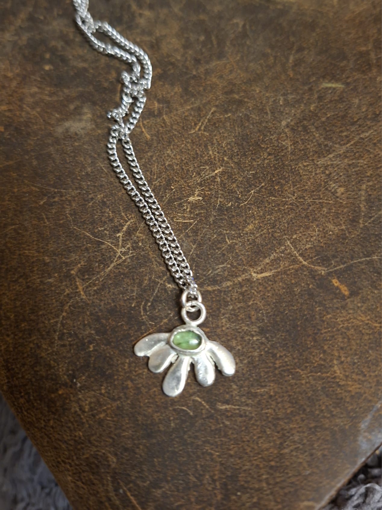 Evil Eye Tourmaline Necklace Orange or Green